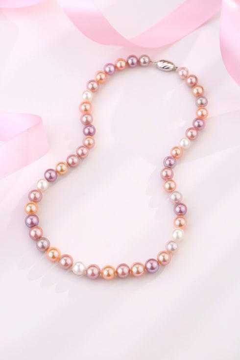 6.0-6.5mm Multicolor Freshwater Pearl Strand Necklace - Color Grace